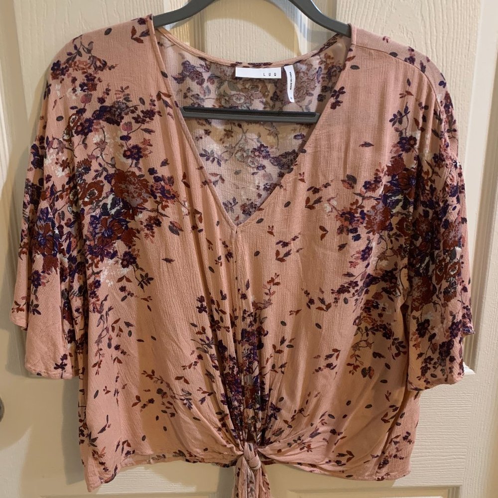 Rhee Tie Front Top